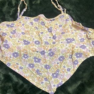 Floral bandeau top M